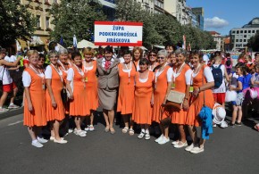 Ve sletovém průvodu Praha 1.7.2018